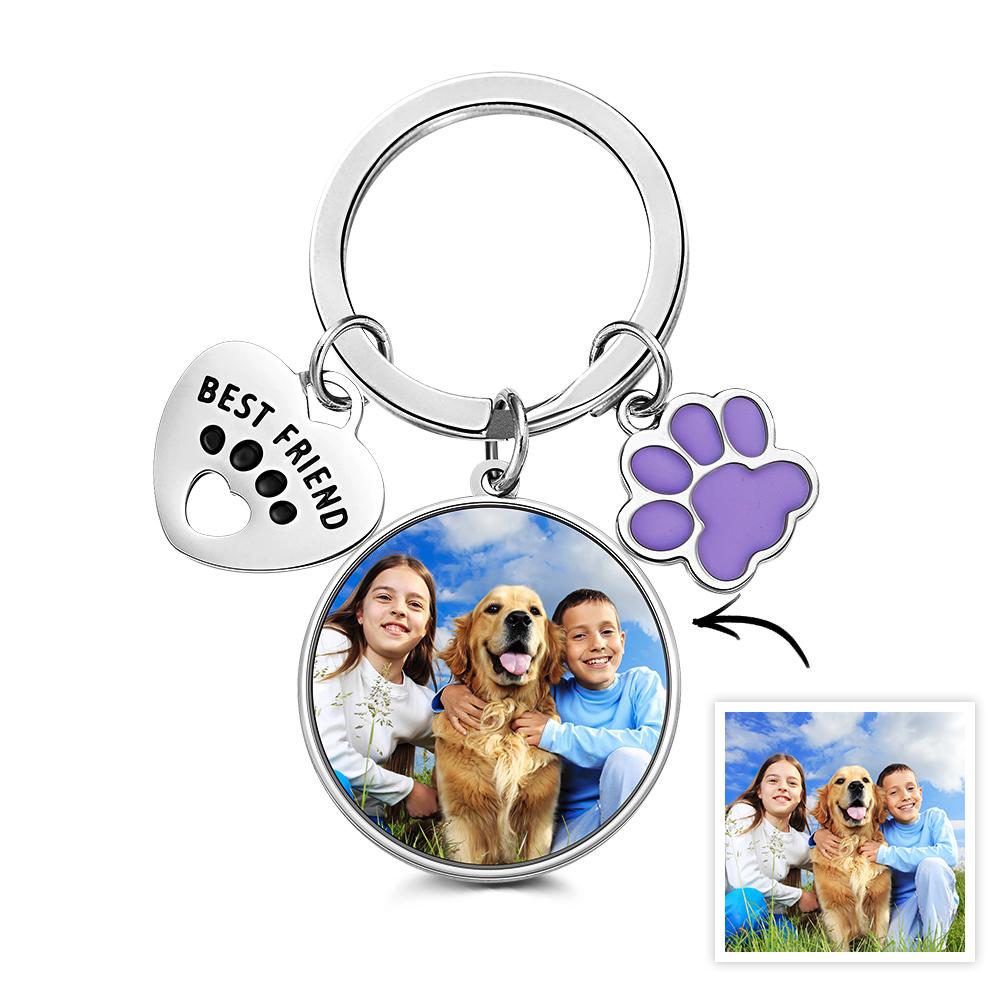 Custom Photo Keychain Gift For Best Friend Pet