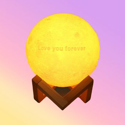 Custom Text Moon Lamp Luna Night Light – Personalized Valentine’s Day Gift