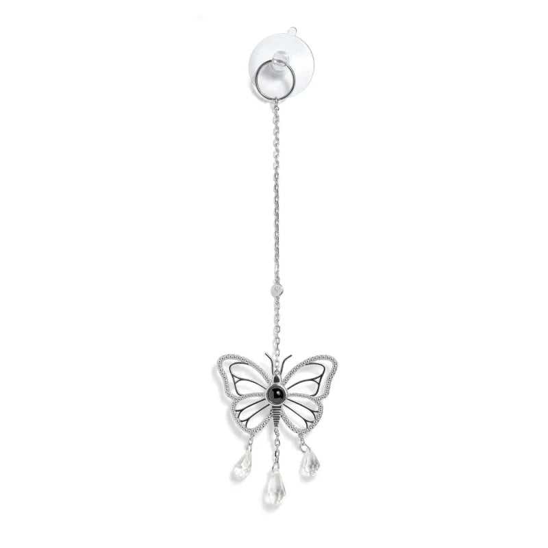 Personalized Photo Butterfly Sun Catcher Projection Car Ornaments Memorial Gift for Grandma