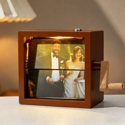 Custom Halloween Photo Flipbook Frame Animation Machine Hand cranked Detachable Photos with Light Halloween Gifts