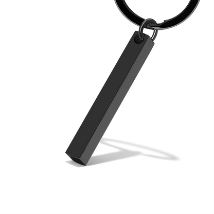 Personalized 3D Bar Keychain Engraved Music Code Key Chain