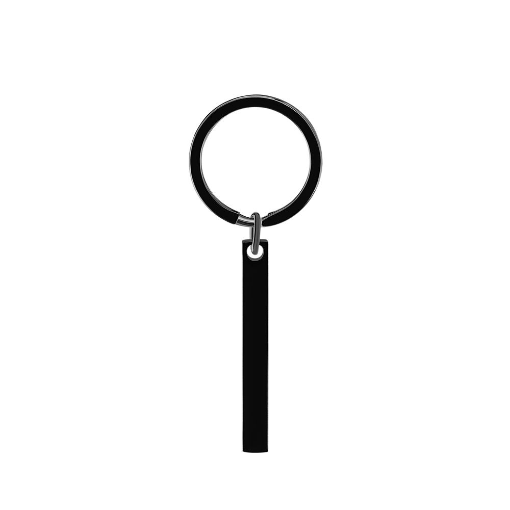 Personalized 3D Bar Keychain Engraved Music Code Key Chain