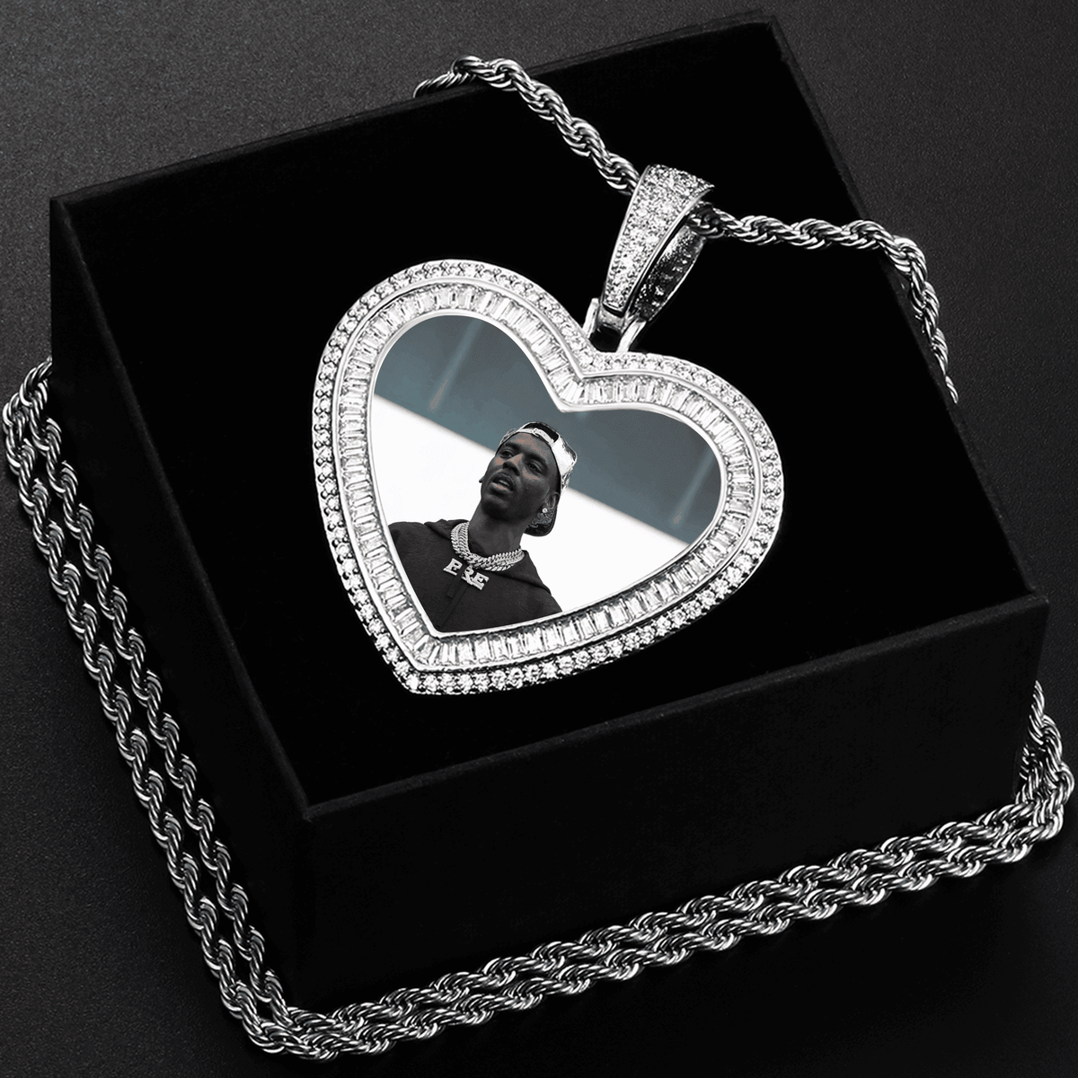 18K Gold Medallion Photo Necklace
