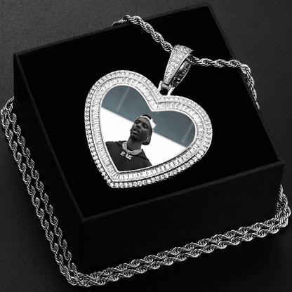 18K Gold Medallion Photo Necklace