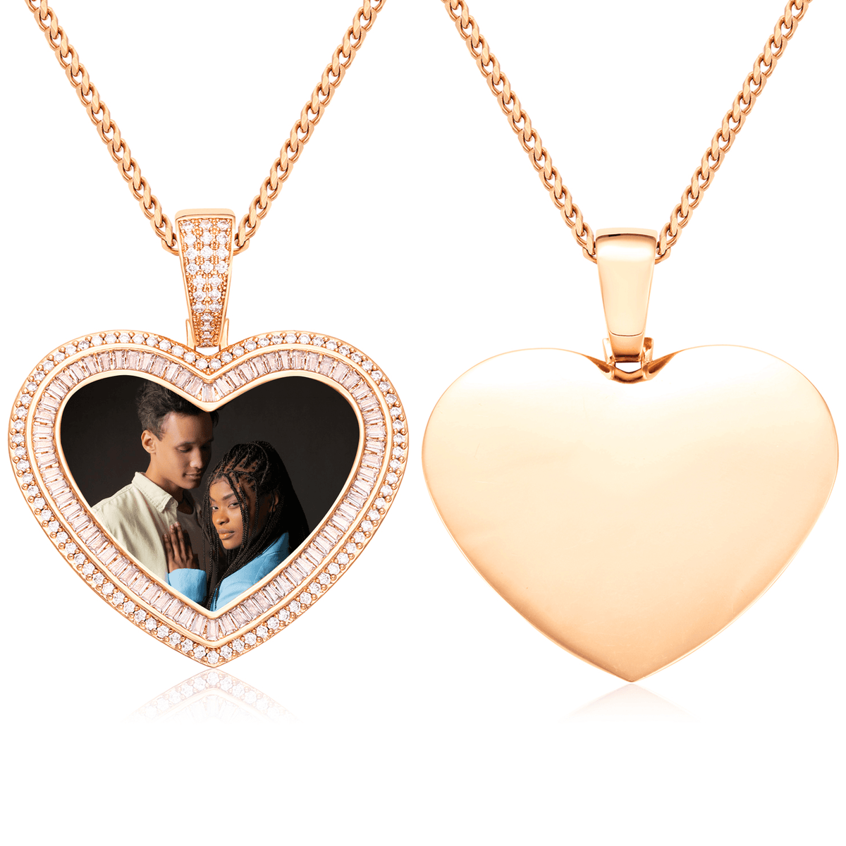 18K Gold Medallion Photo Necklace