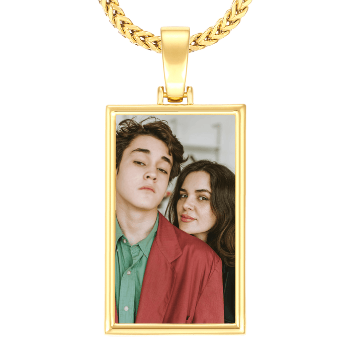 18k Gold Plated Custom Name and Photo Necklace – Personalized Keepsake Gift