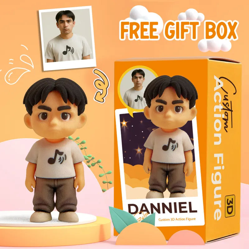 Custom One Person 3D Mini Figure From Your Photo Personalized Toy Figure Gifts For Kids
