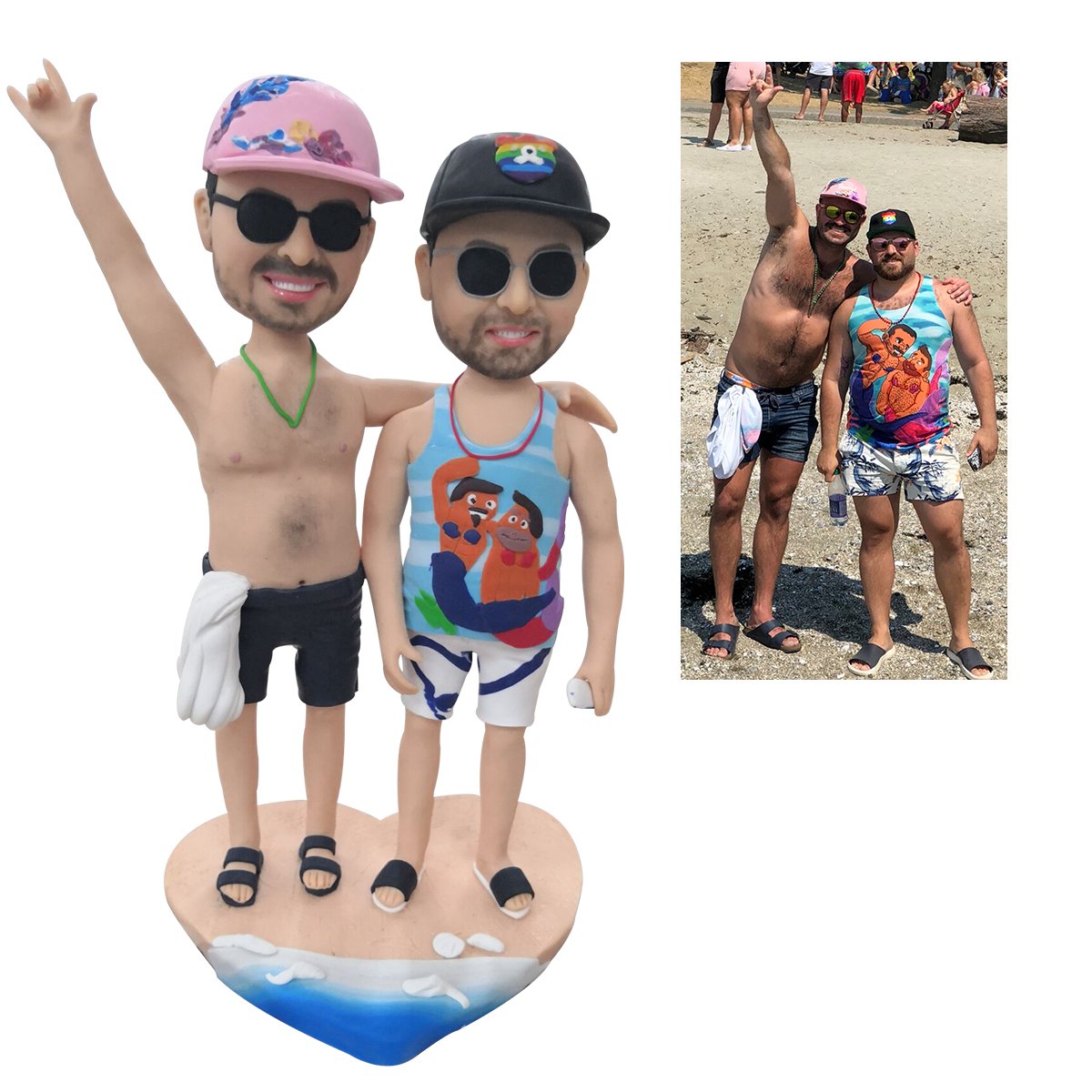 Fully Customizable Two person Custom Bobbleheads