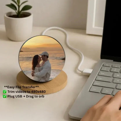 Glass Video Globe – Playable Video Gift Sphere Gift for Valentine’s Day or Christmas
