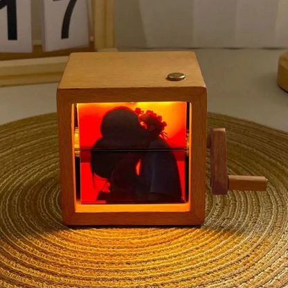 Custom Halloween Photo Flipbook Frame Animation Machine Hand cranked Detachable Photos with Light Halloween Gifts