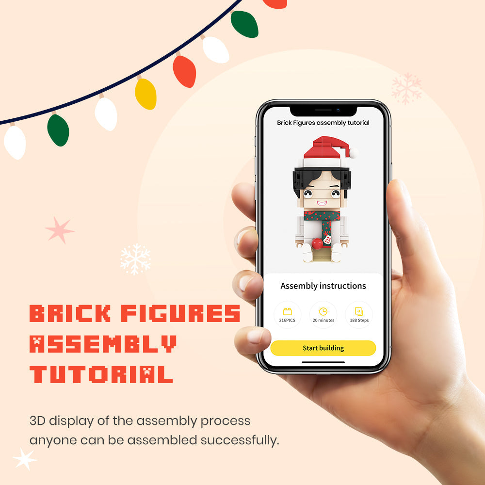 Custom Brick Figures 3D Preview Personalized Photo Brick Figures DIY Create Your Own Small Particle Block Toy