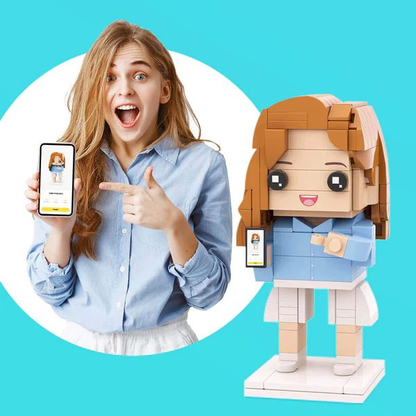 Full Body Customizable 1 Person Custom Brick Figures Small Particle Block Toy Brick Me Figures For Funny Girl