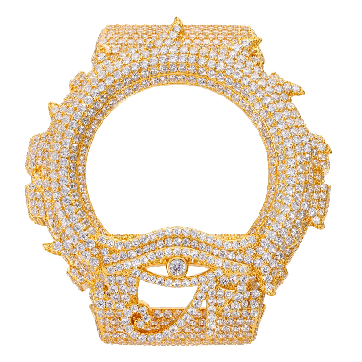 Moissanite Eye Pattern Flame Iced Out Bezel Case Compatible with DW6900 Series CMW0043