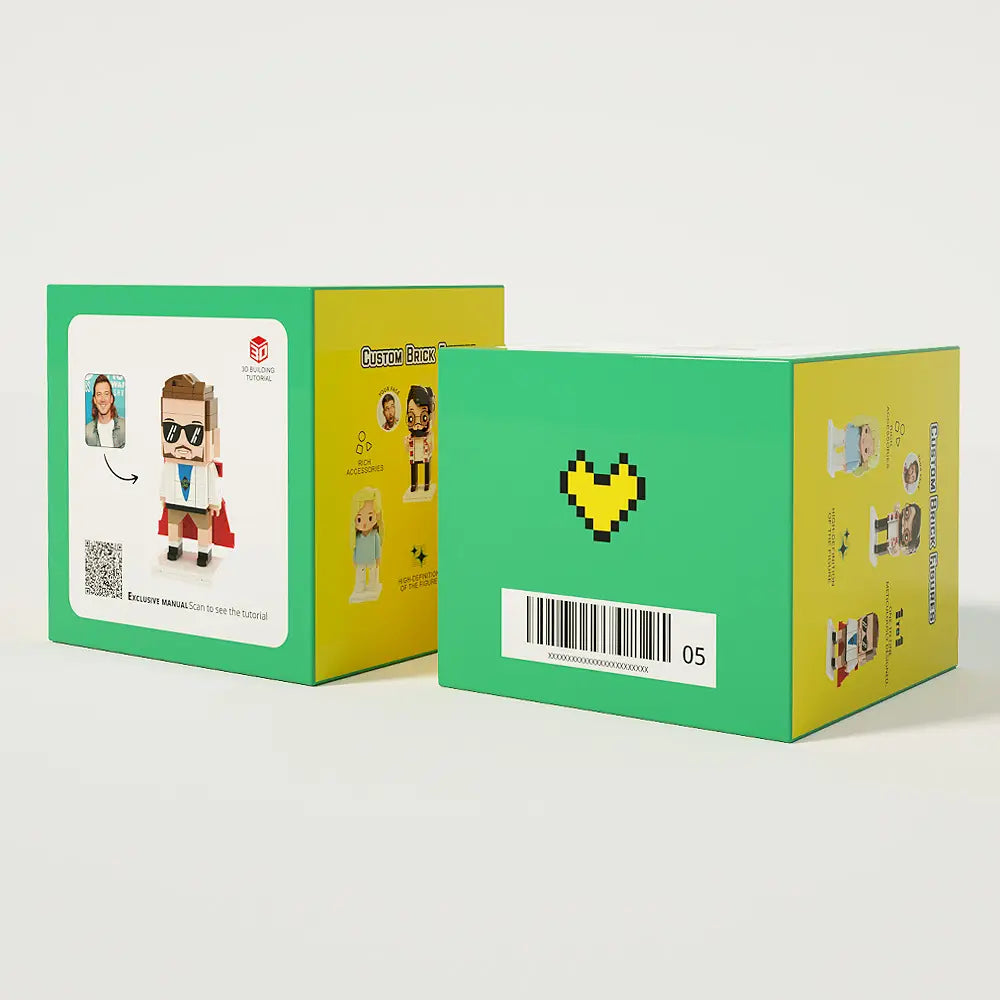 Full Body Customizable 2 People Photo Frame Brick Figures Small Particle Block Gifts for Him