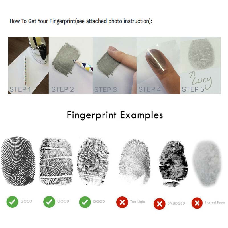 Custom Round Engraved Double Fingerprint Keychain For Couple