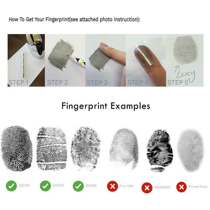 Custom Round Engraved Double Fingerprint Keychain For Couple