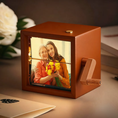 Custom 16 Photos Music Flipbook Frame Animation Machine Detachable Photos Mechanical Hand cranked Photo Album