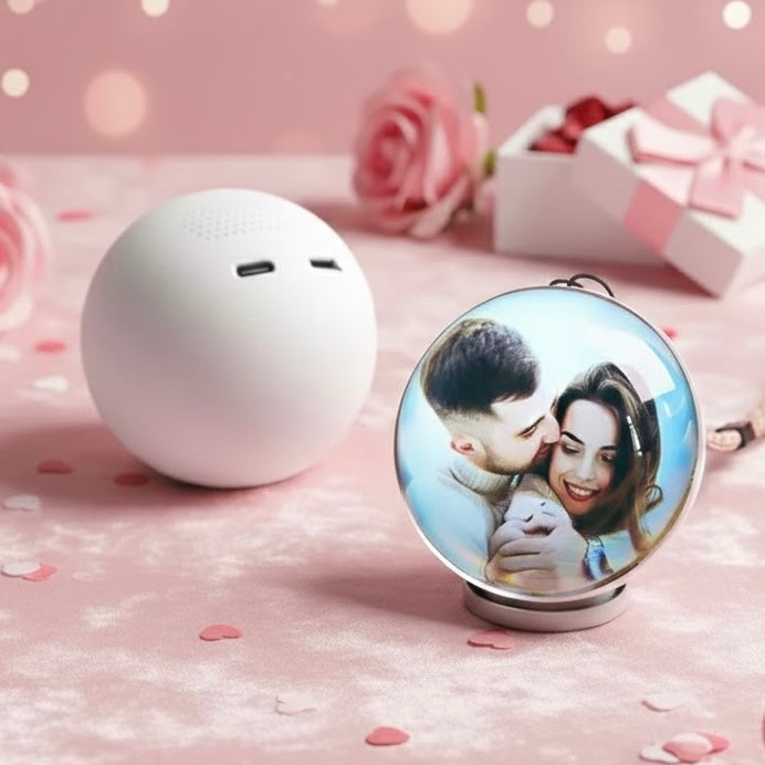 Glass Video Globe – Playable Video Gift Sphere Gift for Valentine’s Day or Christmas