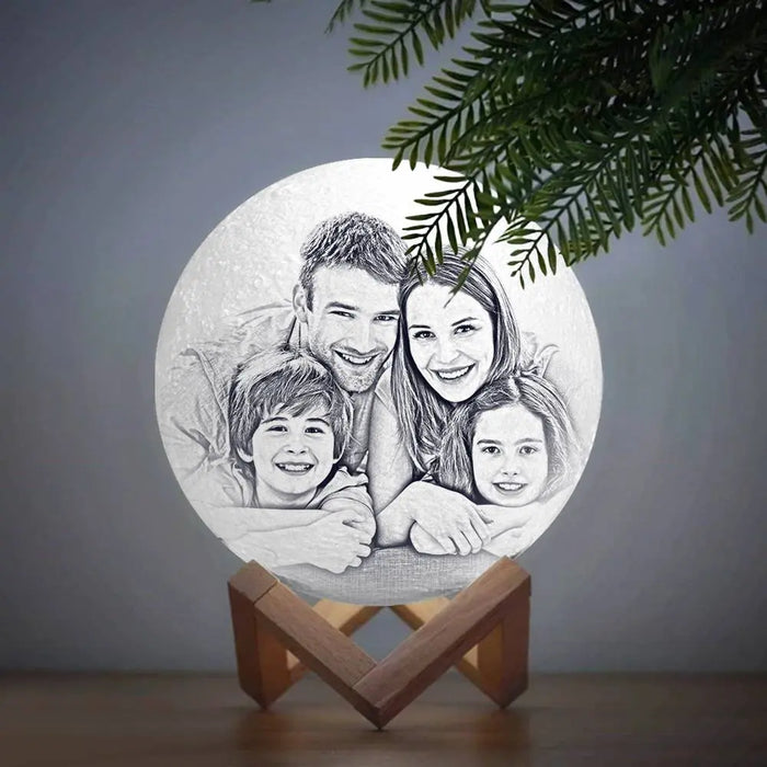 Custom 3D Printed Photo Lunar Moon Light  Lamp  Perfect Christmas Gift for Family
