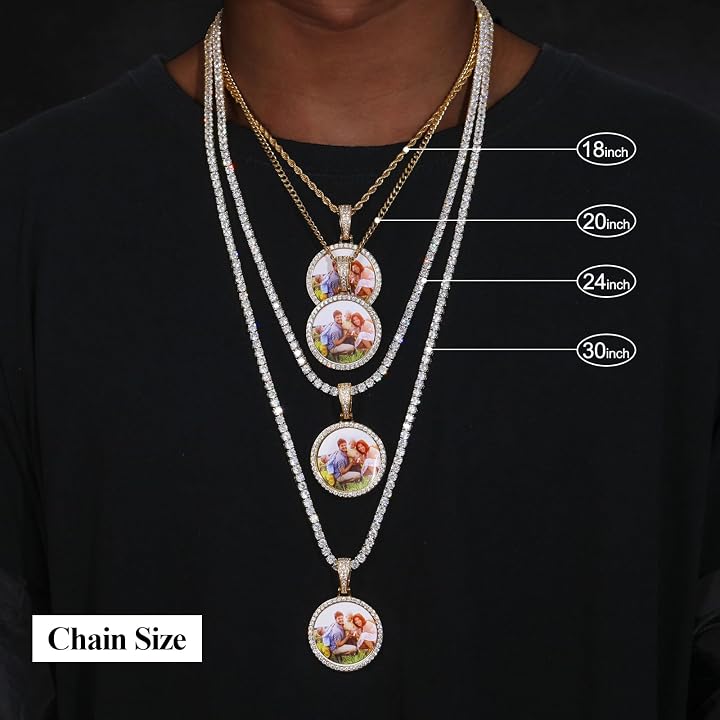 Personalized Photo Medallion Necklace For Men – Custom Picture Pendant