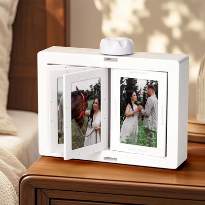 Personalized Rotating Photo Frame Carousel Custom Photo Desktop Photo Reel Flip & Spin Photo Box  Anniversary GIft For Wife