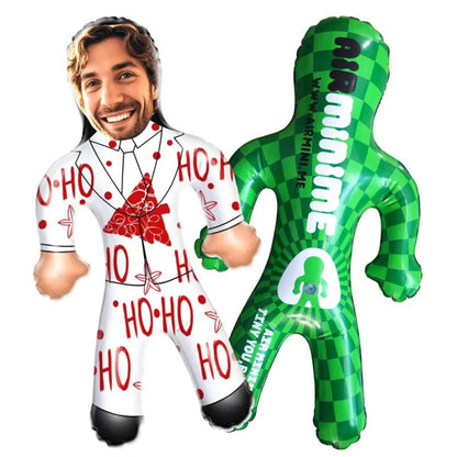 Custom Face White Christmas Suit Blow Up Dolls Funny Inflatable Balloon Custom Air Doll for Party Favors Christmas