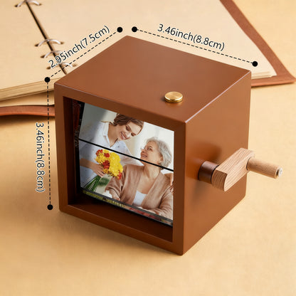 Custom 16 Photos Music Flipbook Frame Animation Machine Detachable Photos Mechanical Hand cranked Photo Album
