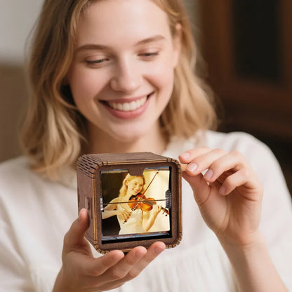 Custom 16 Photos Music Flipbook Frame Animation Machine Mechanical Hand cranked Photo Album with Light Unique Mother's Day Gifts
