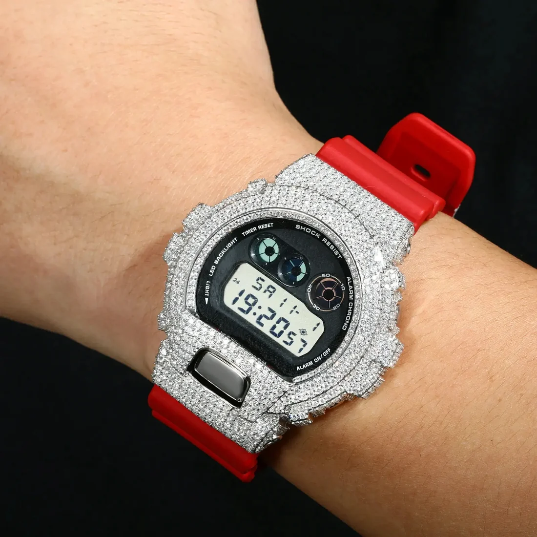 Iced Out Watch Bezel Case Compatible with DW6900 TQW0001