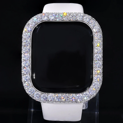 Hip Hop Moissanite Iced Bezel Case Compatible with Apple Watch Series 11