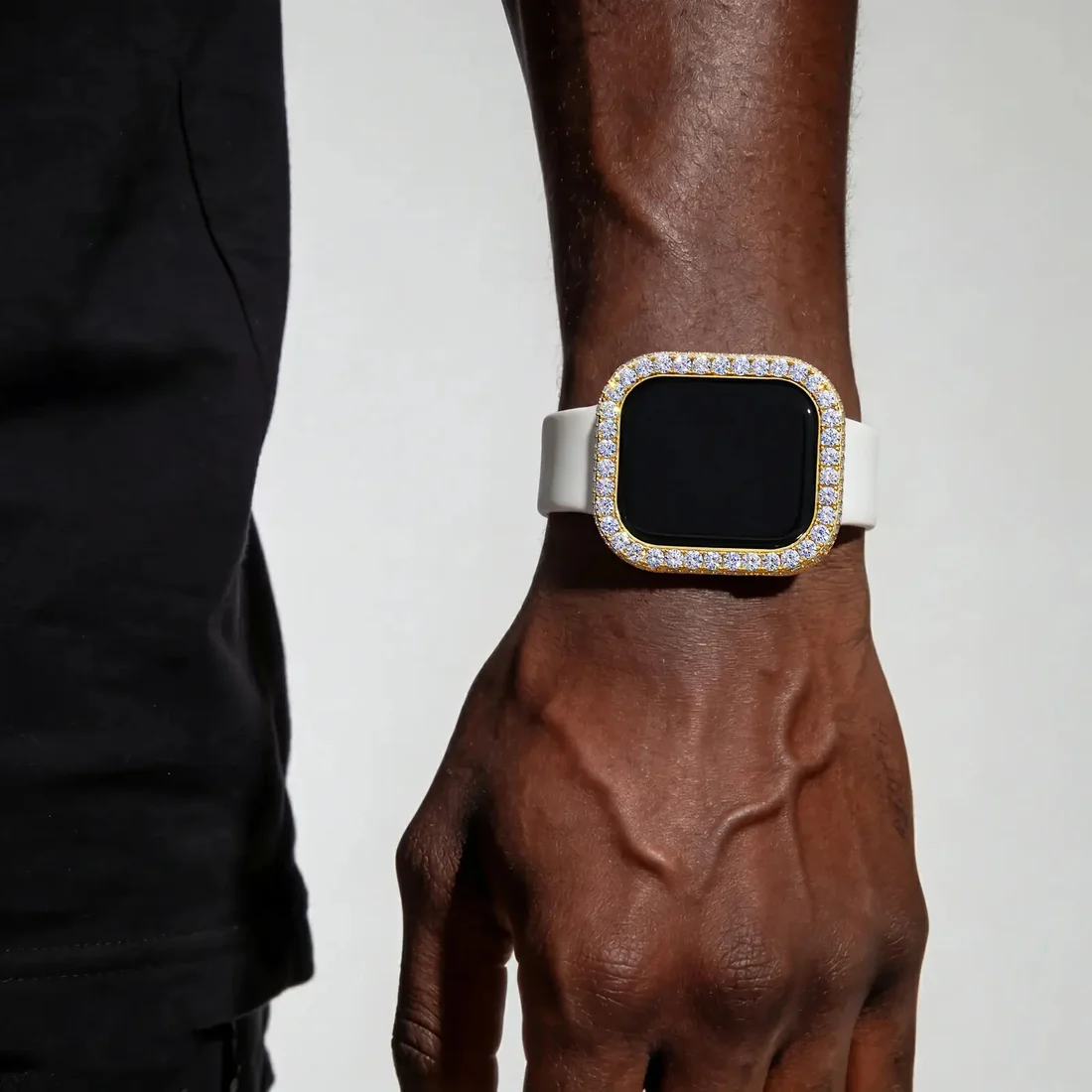 Hip Hop Moissanite Iced Bezel Case Compatible with Apple Watch Series 11