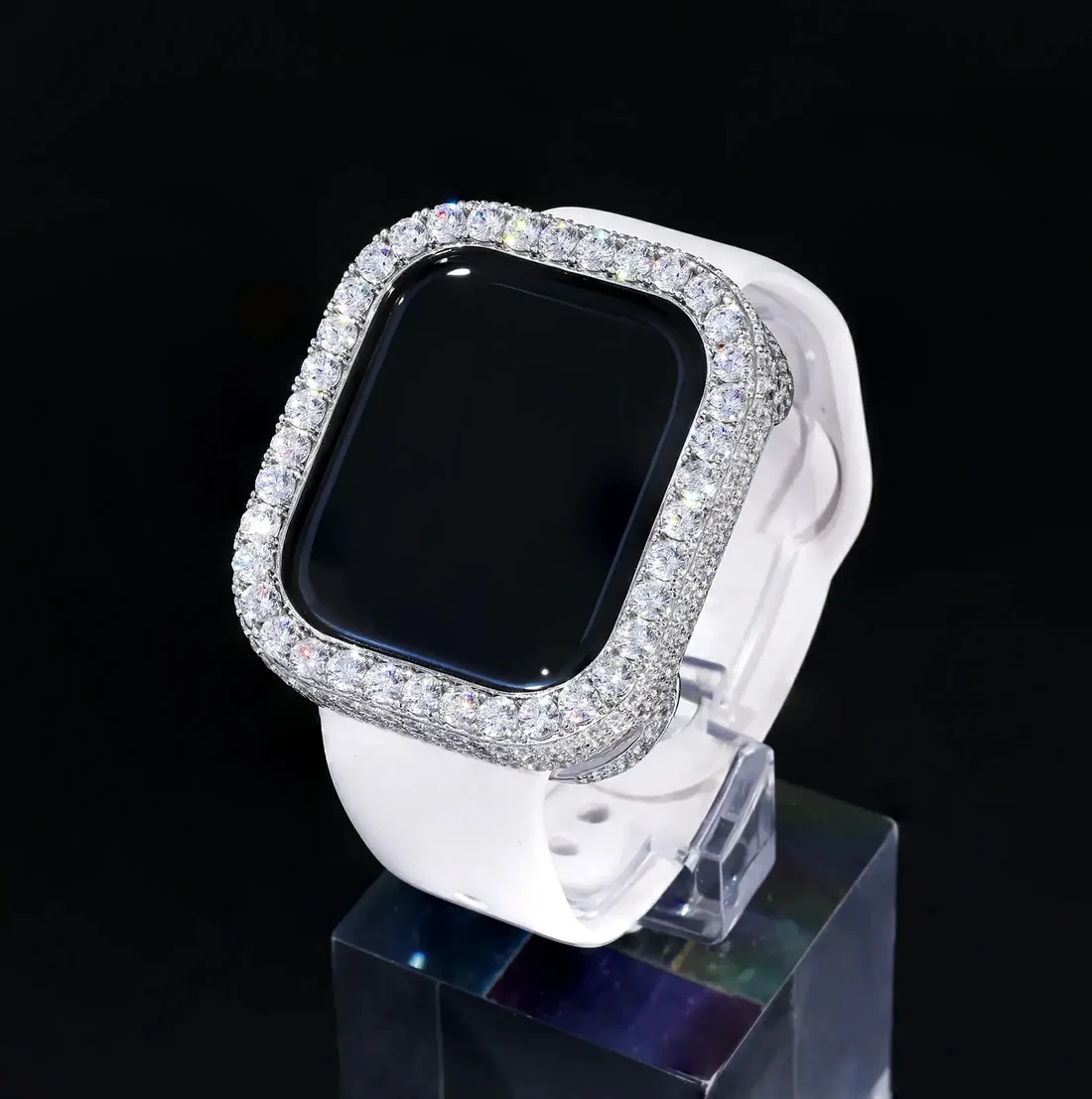 Hip Hop Moissanite Iced Bezel Case Compatible with Apple Watch Series 11