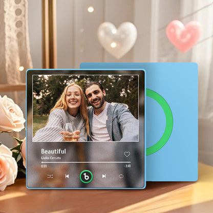 Personalized FridgeBeats Framed 4.0 Custom Music And Photo Fridge Magnet Valentines Gifts for Couple