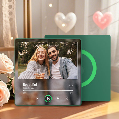 Personalized FridgeBeats Framed 4.0 Custom Music And Photo Fridge Magnet Valentines Gifts for Couple