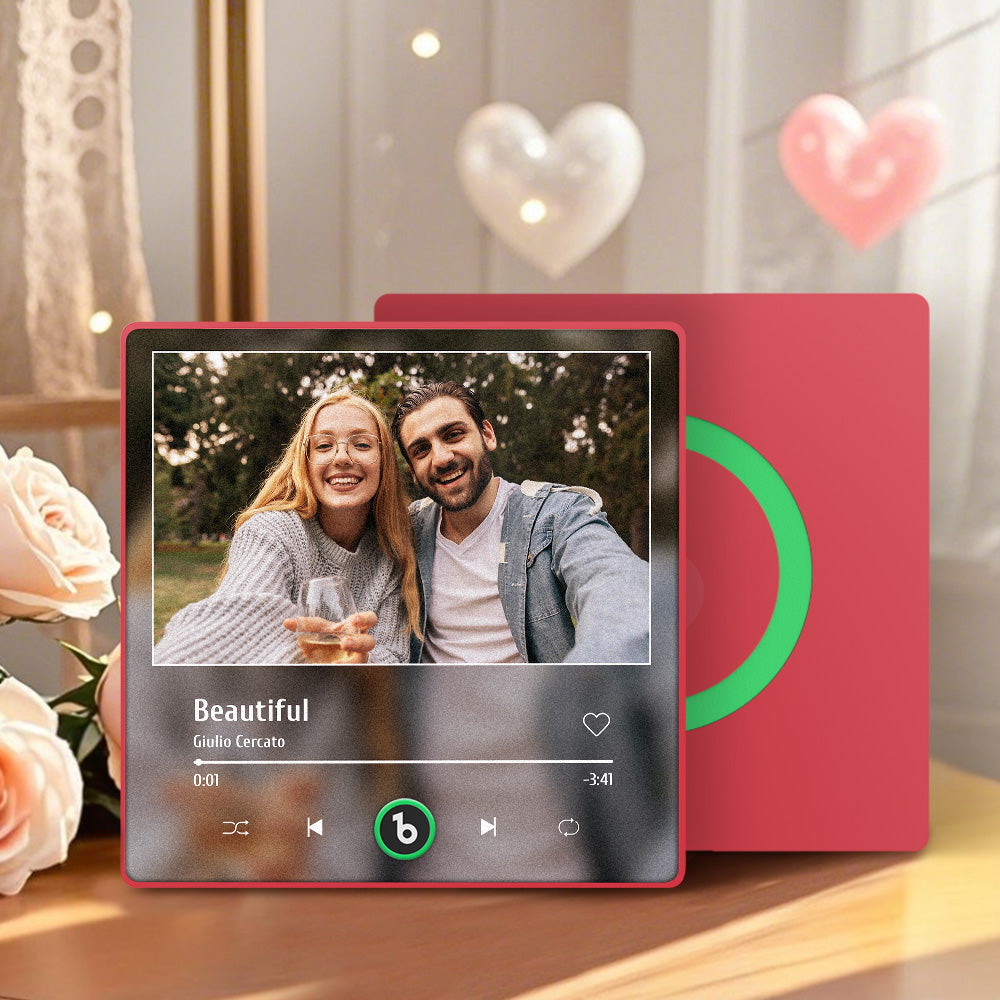 Personalized FridgeBeats Framed 4.0 Custom Music And Photo Fridge Magnet Valentines Gifts for Couple