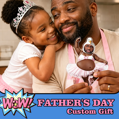 Custom Face Dad Squishy Belly Anti-collision Acrylic Sticker Personalized Photo Fridge Magnet Funny Gift