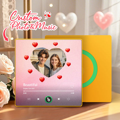 Personalized FridgeBeats Framed 4.0 Fridge Magnet Heart Style Valentines Gift With Music Wall Photo Sticker