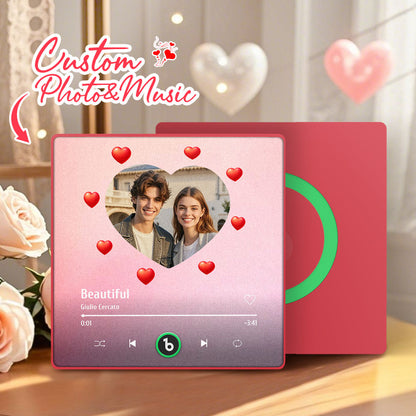 Personalized FridgeBeats Framed 4.0 Fridge Magnet Heart Style Valentines Gift With Music Wall Photo Sticker