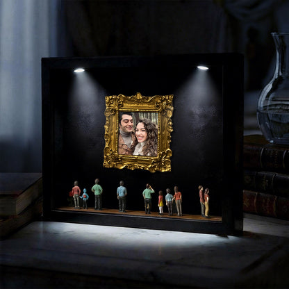 Cute Miniature Museum With Spot Lights  Black Frame Personalized Couples Gift for Her
