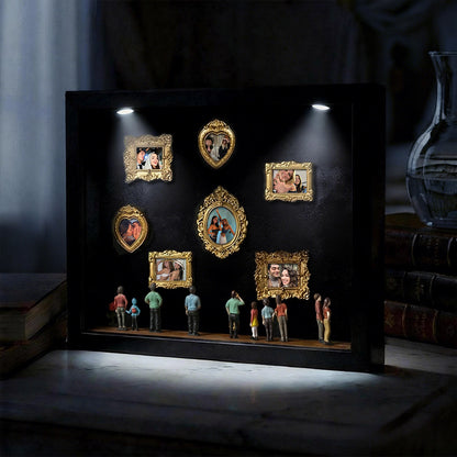 Cute Miniature Museum With Spot Lights  Black Frame Personalized Couples Gift for Her