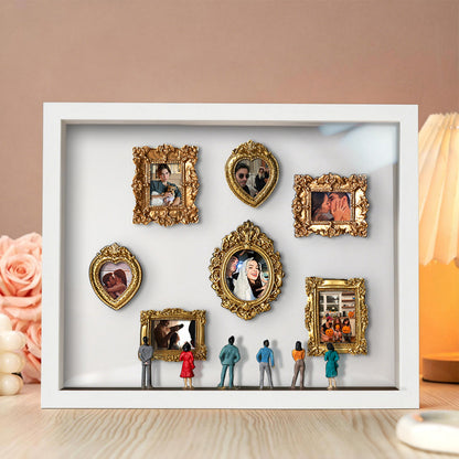 Personalized Museum of Us White Frame With Spot Lights Couples Gift for Her