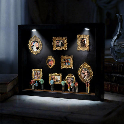 Cute Miniature Museum With Spot Lights  Black Frame Personalized Couples Gift for Her