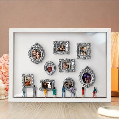 Personalized Museum of Us White Frame With Spot Lights Couples Gift for Her