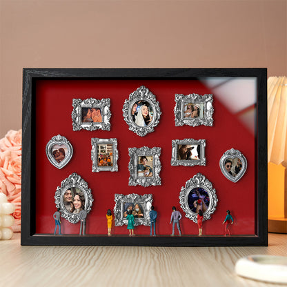 Cute Miniature Museum With Spot Lights  Black Frame Personalized Couples Gift for Her