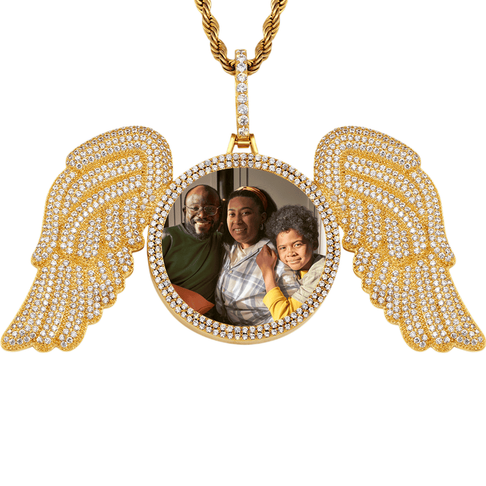 Custom Angel Wing Photo Necklace – You’re My Angel Love Gift