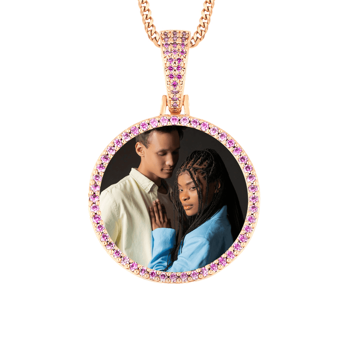 Custom Best Friend Photo Necklace – Meaningful Friendship Gift “I Purple You”