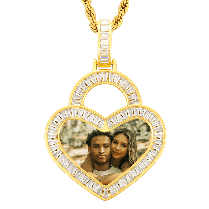 Custom Heart Photo Necklace - Long Distance Relationship Gift For Couples