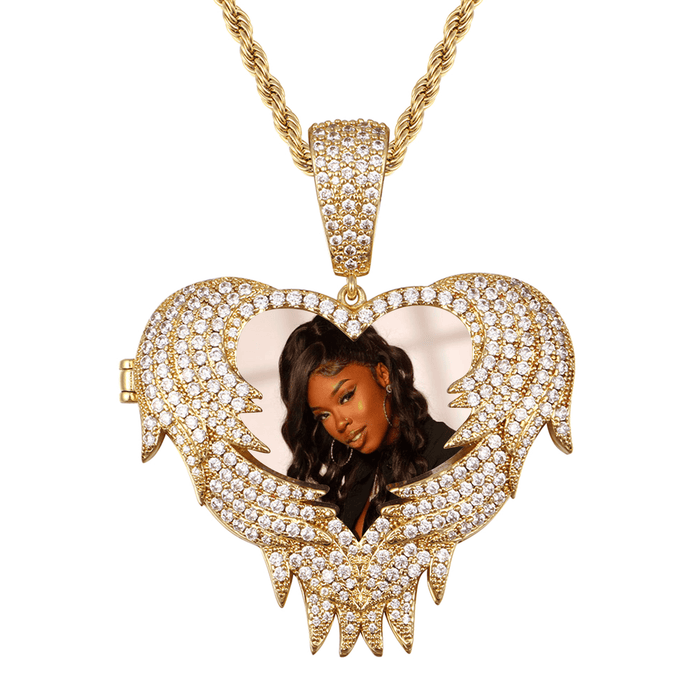 Custom Photo Heart Pendant - Hip Hop Jewelry For Trendsetters