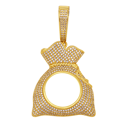 Custom Photo Money Bag Pendant - Iced Out Hip Hop Necklace