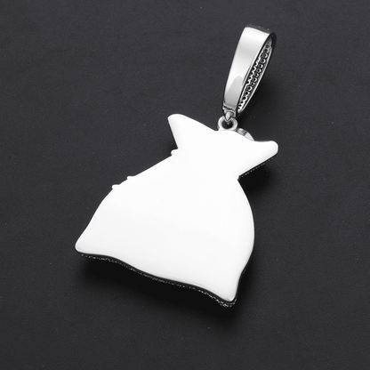 Custom Photo Money Bag Pendant - Iced Out Hip Hop Necklace
